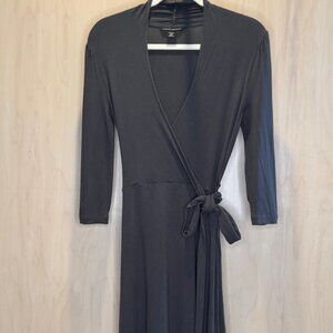 Banana Republic Gemma Wrap Dress in Dark Grey in Size XS